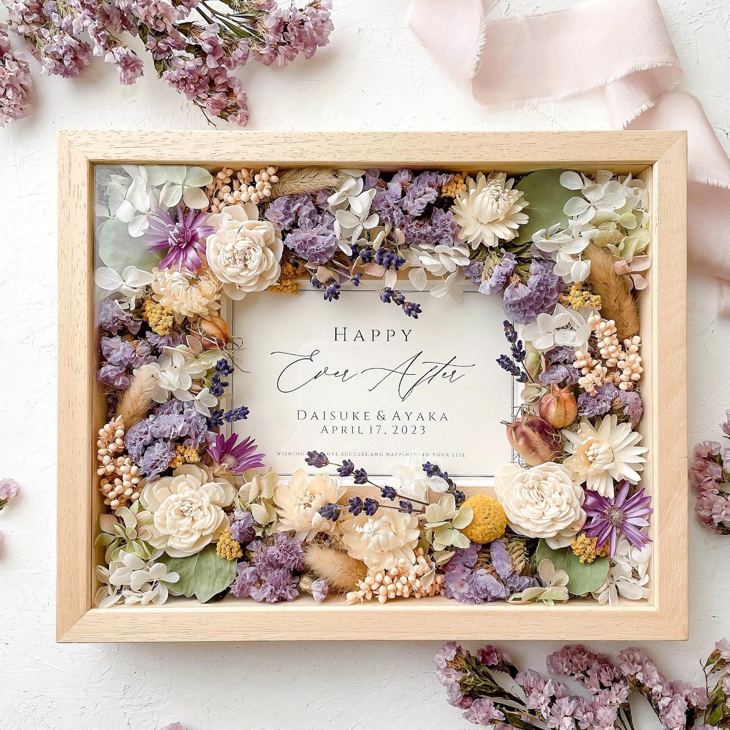 フォトフレーム アレンジメント Airaka 花飾りのアトリエ フォトフレーム アレンジメント Airaka 花飾りのアトリエ