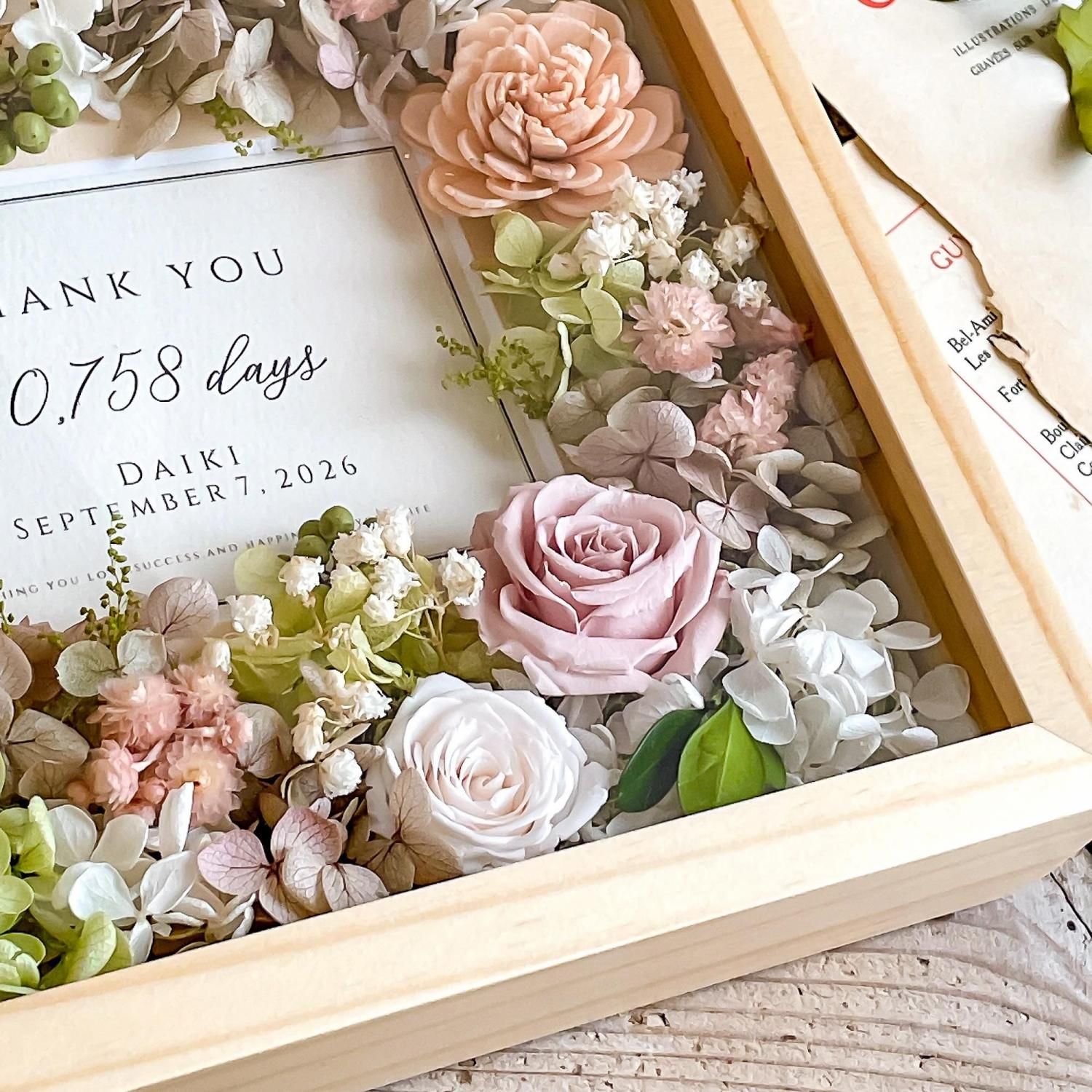 フラワーフォトフレーム | ナチュラル - airaka｜花飾りのアトリエ