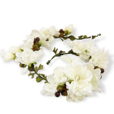 デルフィニウムの花冠 白 Airaka 花飾りのアトリエ