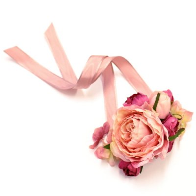 ローズの髪飾り＆リストレットセット - airaka｜花飾りのアトリエ