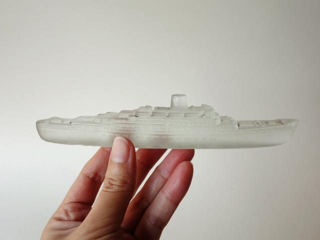 戦艦　ユウダチ　文鎮 戦艦のガラス文鎮 - 倉敷 こきーゆ