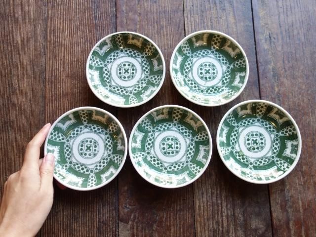 印判手五寸皿W3382 | 和食器リサイクル通販専門店フリマート