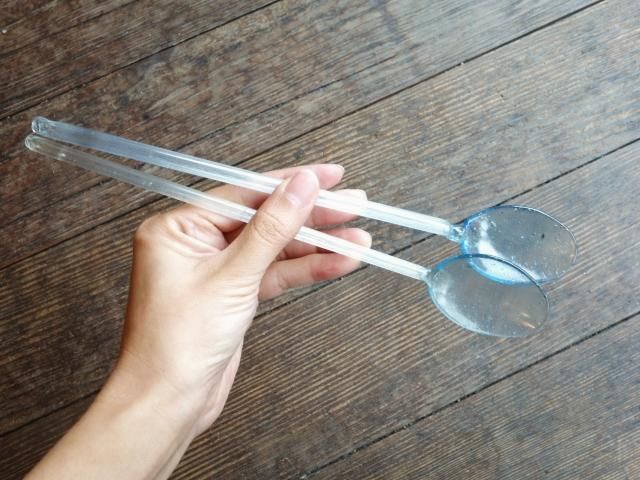 楽天市場】スプーン ティースプーン 耐熱ガラス レトロ ツートン