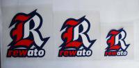 r Logo sticker08 (die cut) / navy x red x white