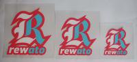 r Logo sticker08 (die cut) / pink x white x l-blue