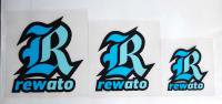 r Logo sticker08 (die cut) / black x blue x l-blue