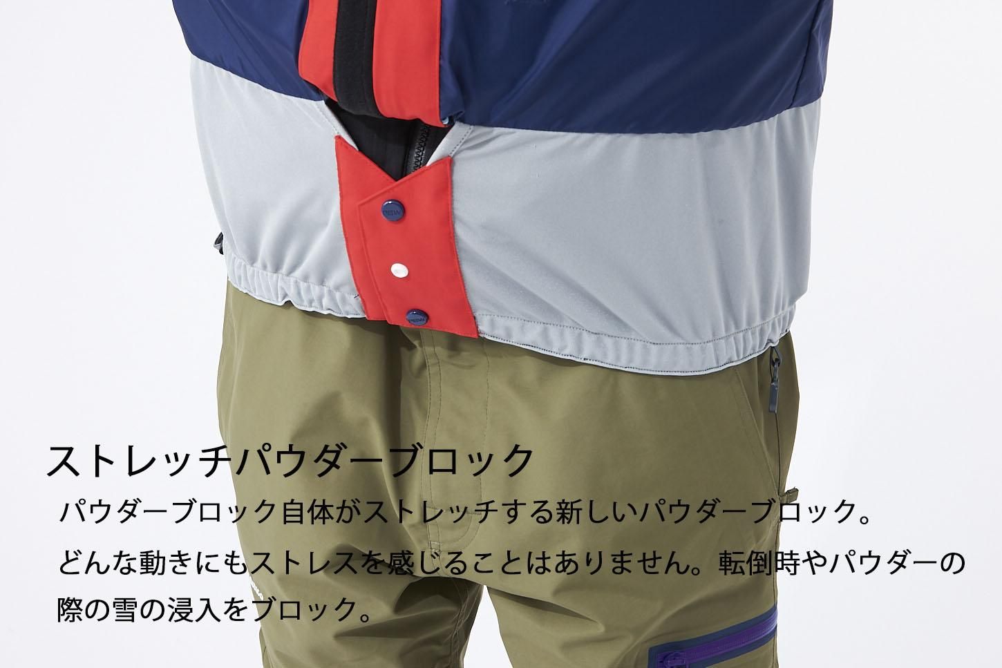 スキー REW 20-21 THE INSANE JKT GORE-TEX INSANE JKT [GORE-TEX?] 2L BLACK x D-BLUE 展示サンプル M