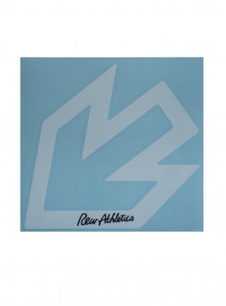 r New Arrow logo sticker (die cut)  White (blk_letter)