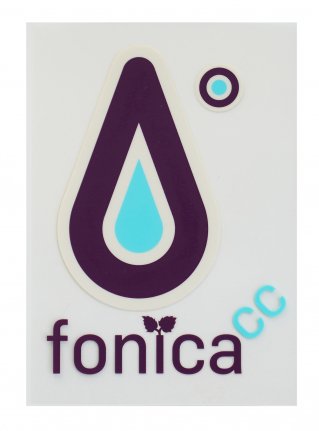 f FCC Logo Sticker (die cut) / Purple x L-Blue