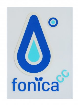 f FCC Logo Sticker (die cut) / BLUE x L-BLUE