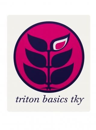 t Circle Logo Sticker09 / R-Pink x D-Purple