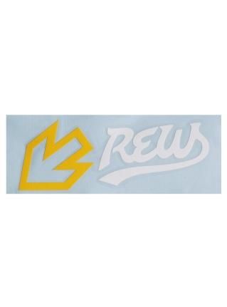 r F LIGHT LINE sticker (die cut)  Yellow x White