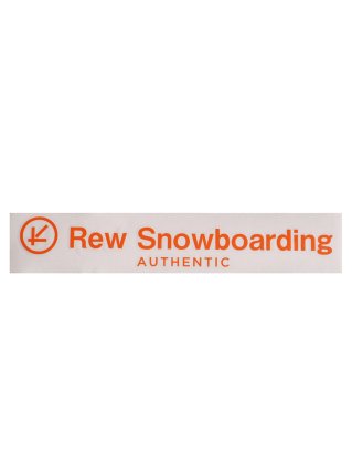 r REW AUTHENTIC sticker (die cut)  Orange