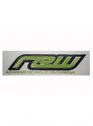 rew logo die cut STICKER  (die cut)  Green 