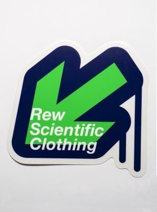 r Arrow logo sticker / black x green