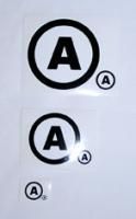 aa AA rogo STICKER / black 