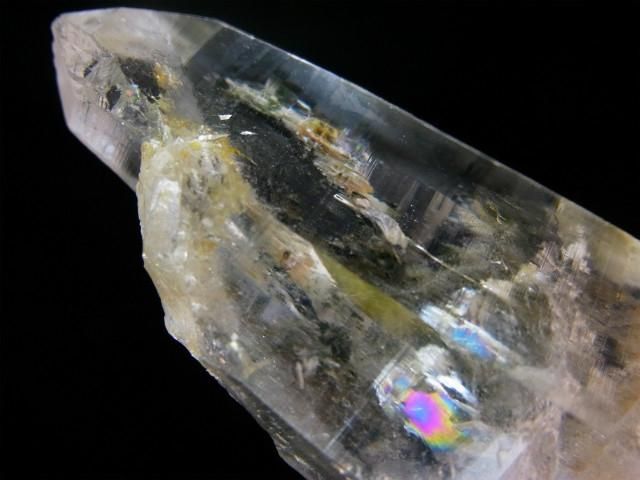 ガネーシュヒマール産ヒマラヤ水晶 クローライト、レコード ガネーシュヒマール産ヒマラヤ水晶 クローライト、レコード