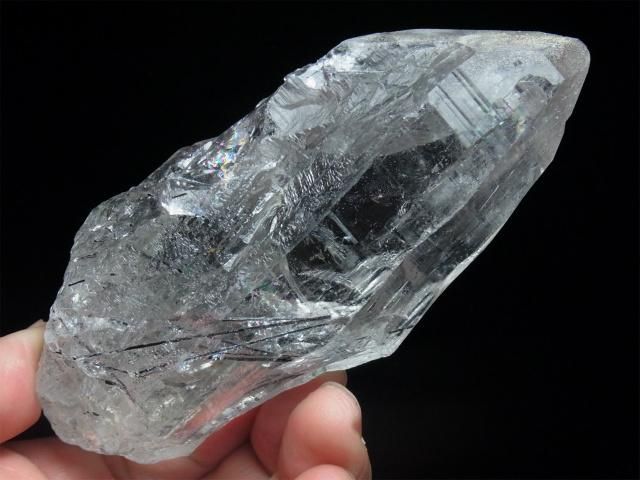 シガール産 ヒマラヤ水晶 ブラックトルマリン黒針、レインボー シガール産 ヒマラヤ水晶 ブラックトルマリン黒針、レインボー