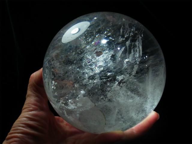 50mm 141g ネパール・ヒマラヤ産 レインボー水晶玉 天然 拭き取っ