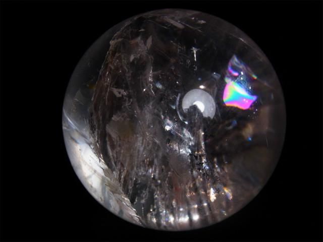 約80g‼️虹入り‼️レムリアン水晶 丸玉 レムリアンシード カット しずく型 置き物 80g キラキラ 虹入り