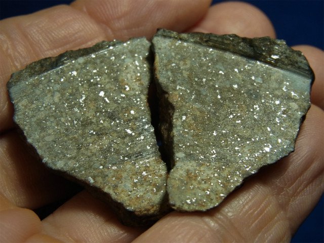 炭素を含んだ石質隕石 コンドライト ＮＷＡ８６９ ペア標本 - 水晶専門