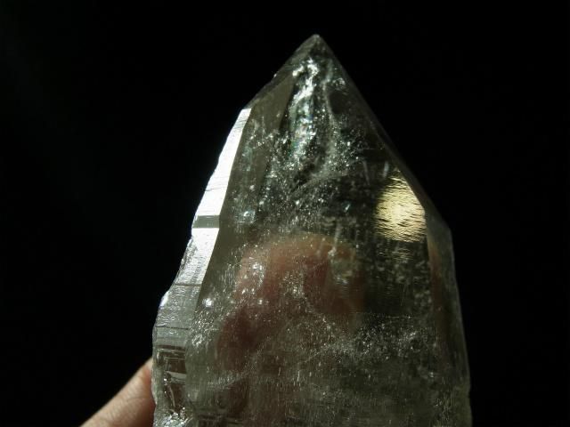 ガネーシュヒマール産ヒマラヤ水晶 クローライト、レコード ガネーシュヒマール産ヒマラヤ水晶 クローライト、レコード