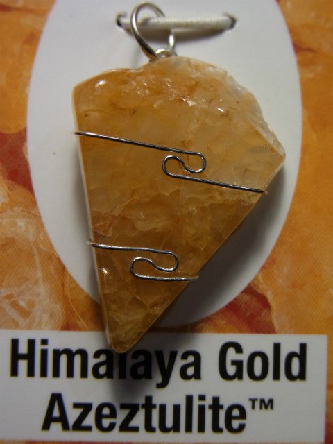 ヒマラヤ・ゴールド・アゼツライト・ペンダントトップ－１０ - 水晶