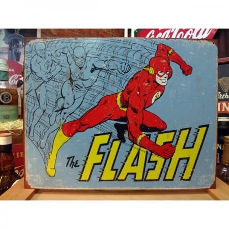 ブリキ看板】The Flash／ザ・フラッシュ アメリカンヒーロー