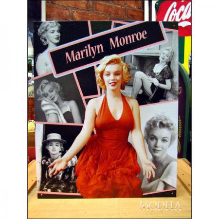 アメリカンブリキ看板 マリリン・モンロー 赤いドレス - アメリカン