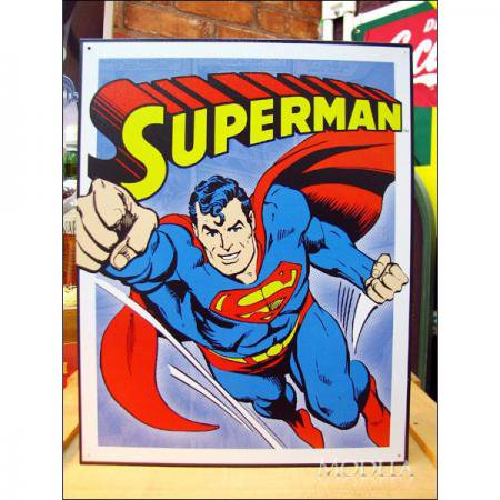 アメリカンブリキ看板 スーパーマン アメリカンコミック アメリカンブリキ看板専門店モデラ