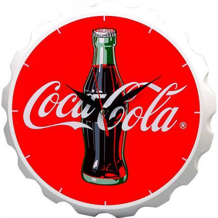 991406】コカ・コーラ ボトルキャップ型壁掛け時計 - アメリカンブリキ 