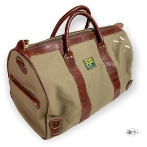 Sturdy Luggage Supply WEEKENDER Boston Bag (Olive  Dark Brown)