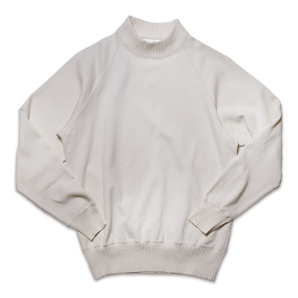 WORKERS_Raglan Cotton Sweater,WHITE