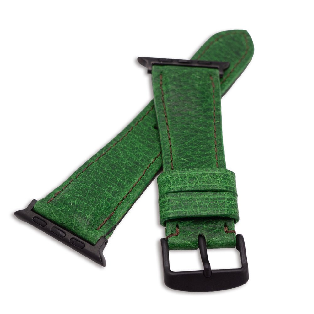 SpiralDance_APPLE WATCH LEATHER STRAP_WILD BOAR_45/L_Green<img class='new_mark_img2' src='https://img.shop-pro.jp/img/new/icons9.gif' style='border:none;display:inline;margin:0px;padding:0px;width:auto;' />