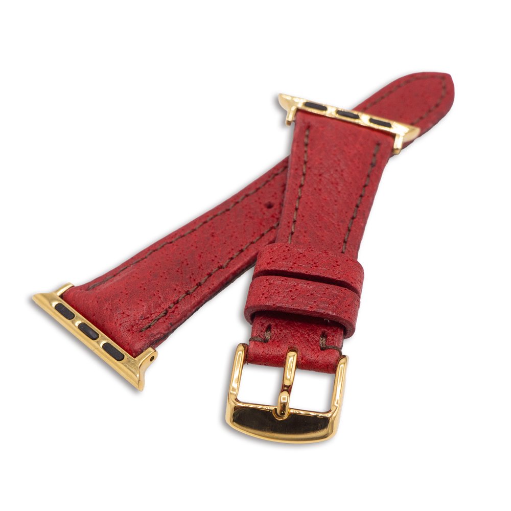 SpiralDance_APPLE WATCH LEATHER STRAP_WILD BOAR_41/S_Red<img class='new_mark_img2' src='https://img.shop-pro.jp/img/new/icons9.gif' style='border:none;display:inline;margin:0px;padding:0px;width:auto;' />