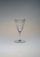 THOMAS WEBB LOTUS GRAVURE LIQUERE GLASS