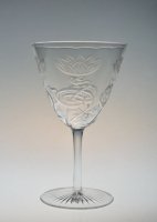 THOMAS WEBB LOTUS GRAVURE WINE GLASS
