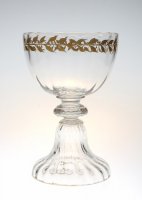 Emile Galle Gold Paint Wine Glass A