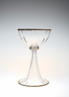 DAUM NANCY Gold Rim Champagne Coupe