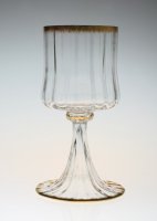 DAUM NANCY Gold Rim Goblet