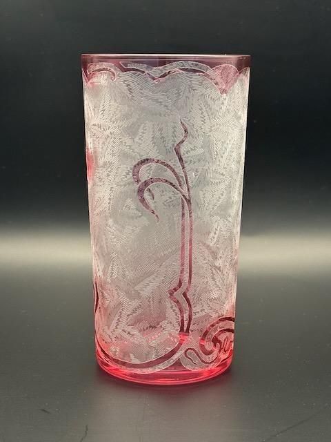 Baccarat バカラ/ 珍品 エグランチエ アシッドエッチング グラス