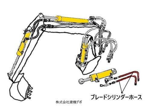 日立建機 EX25-1 ブレードシリンダーホース 2本セット (先端) 日立建機 EX25-1 ブレードシリンダーホース 2本セット (先端)