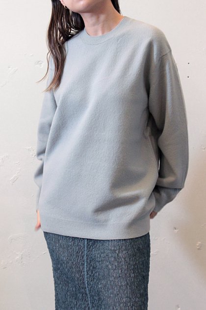 色ブルーグレーAURALEE 21AW FELTED WOOL KNIT BIG P/O - ニット/セーター