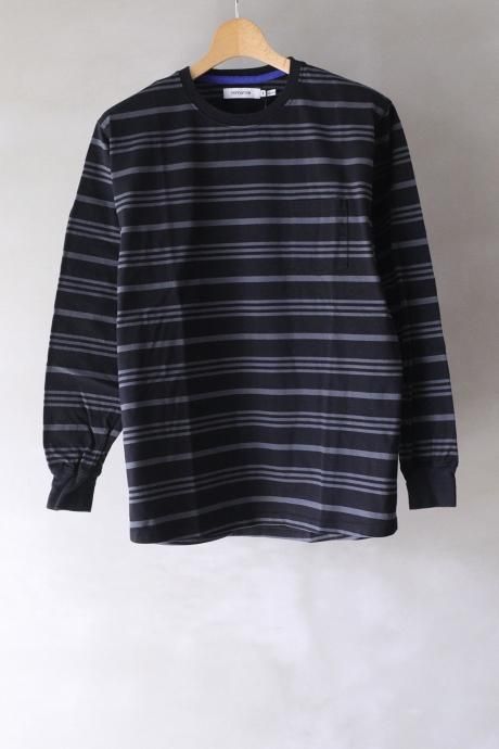 NN-C4216 DWELLER L/S TEE COTTON JERSEY BORDER - VIOLA STELLA NN-C4216 DWELLER L/S TEE COTTON JERSEY BORDER - VIOLA STELLA