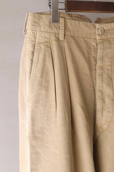 Auralee Finx Natural Gabardine Product Dyed Pants | Beige