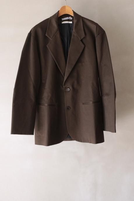 OVERSIZED BLAZER WITH PLEATS ( JAPANESE SATIN COTTON OVERSIZED BLAZER WITH PLEATS ( JAPANESE SATIN COTTON