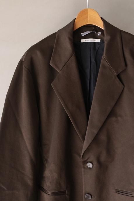 OVERSIZED BLAZER WITH PLEATS ( JAPANESE SATIN COTTON OVERSIZED BLAZER WITH PLEATS ( JAPANESE SATIN COTTON