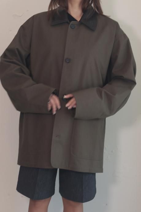 ジャケット・アウター OVERSIZED BLOUSON WITH LEATHER PATCH OVERSIZED BLOUSON WITH LEATHER PATCH – ABOUT