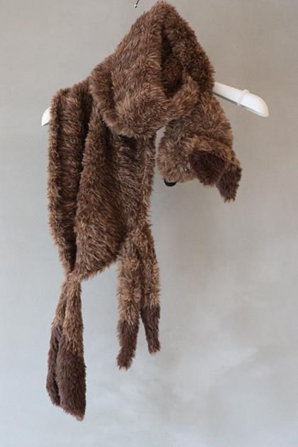 KNITTED FOX LONG MUFFLER - VIOLA STELLA WEB SHOP