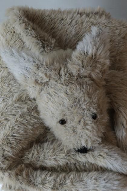 KNITTED FOX LONG MUFFLER - VIOLA STELLA WEB SHOP